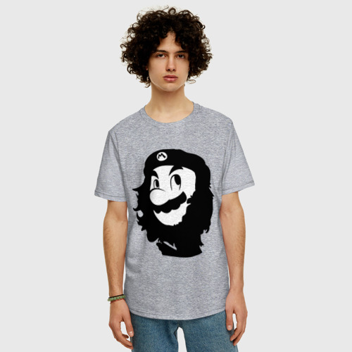 Мужская футболка хлопок Oversize Che Mario, цвет меланж - фото 3