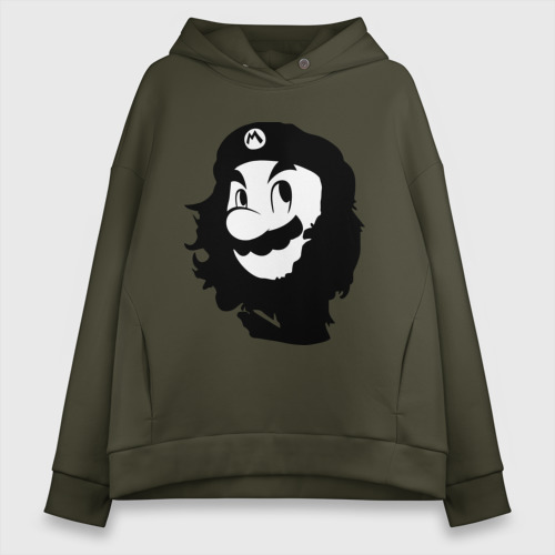 Женское худи Oversize хлопок Che Mario, цвет хаки