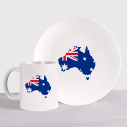 Набор: тарелка + кружка Флаг Австралии
