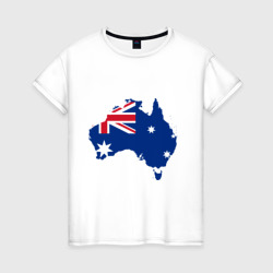 Женская футболка хлопок Флаг Австралии