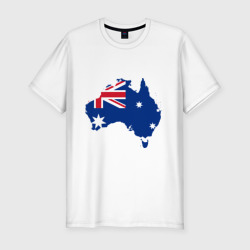 Мужская футболка хлопок Slim Флаг Австралии