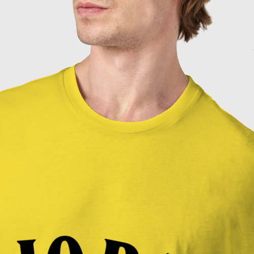 Мужская футболка хлопок Юра настоящий мужик, цвет желтый - фото 6