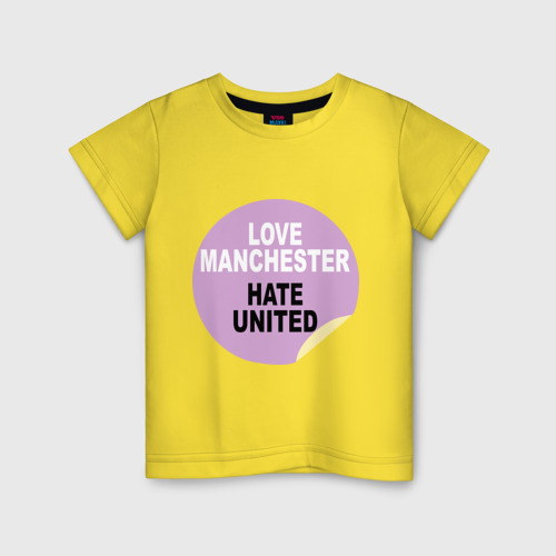 Детская футболка хлопок Manchester City, цвет желтый