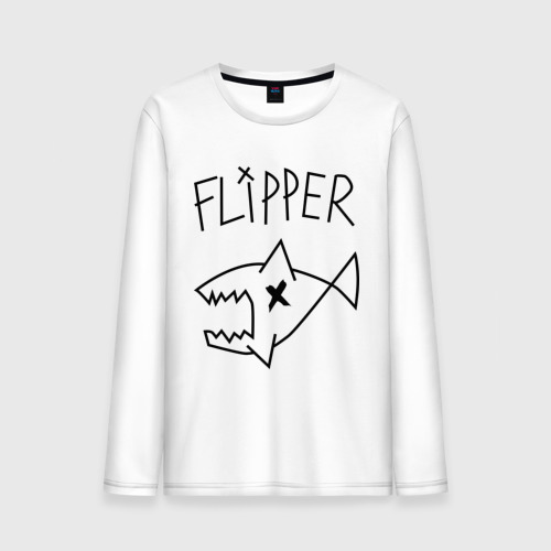 Мужской лонгслив хлопок Flipper, цвет белый