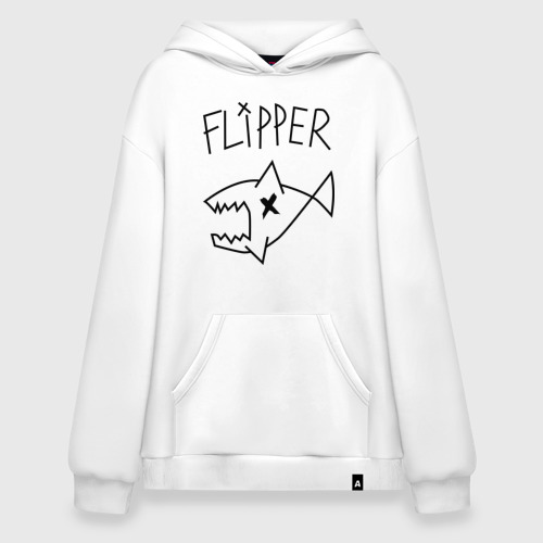 Худи SuperOversize хлопок Flipper, цвет белый