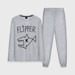 Мужская пижама с лонгсливом хлопок Flipper