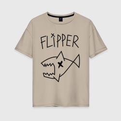 Женская футболка хлопок Oversize Flipper