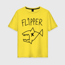 Женская футболка хлопок Oversize Flipper