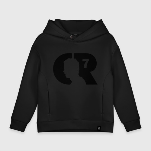 Детское худи Oversize хлопок Ronaldo 7, цвет черный