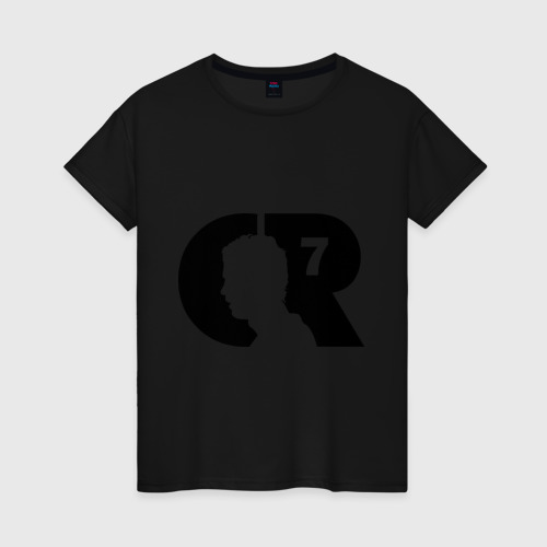 Женская футболка хлопок Ronaldo 7, цвет черный