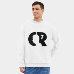 Мужской свитшот oversize без начеса хлопок Ronaldo 7 - фото 2