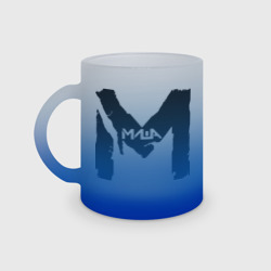 Кружка матовая стеклянная М значит Миша