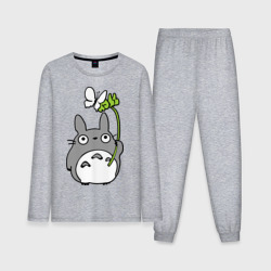 Мужская пижама с лонгсливом хлопок Totoro и бабочка