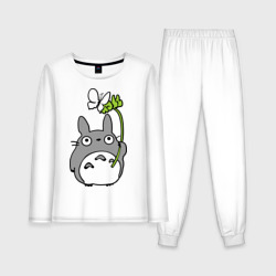 Женская пижама с лонгсливом хлопок Totoro и бабочка