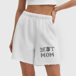 Женские шорты oversize футер хлопок Лучшая мама - best mom - фото 2
