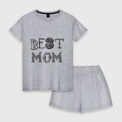 Женская пижама с шортиками хлопок Лучшая мама - best mom