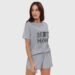 Женская пижама с шортиками хлопок Лучшая мама - best mom - фото 2
