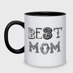 Кружка двухцветная Лучшая мама - best mom