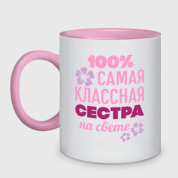 Кружка двухцветная Классная сестра