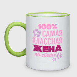 Кружка двухцветная Классная жена