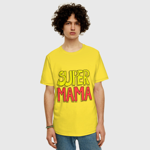 Мужская футболка хлопок Oversize Супер мама - фото 3