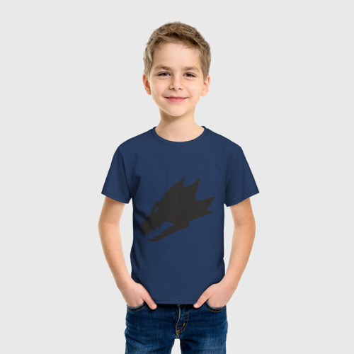 Детская футболка хлопок Саламандры Salamanders, цвет темно-синий - фото 3