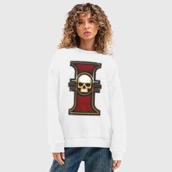 Женский свитшот oversize без начеса хлопок Ордо Еретикус Ordo Hereticus - фото 2