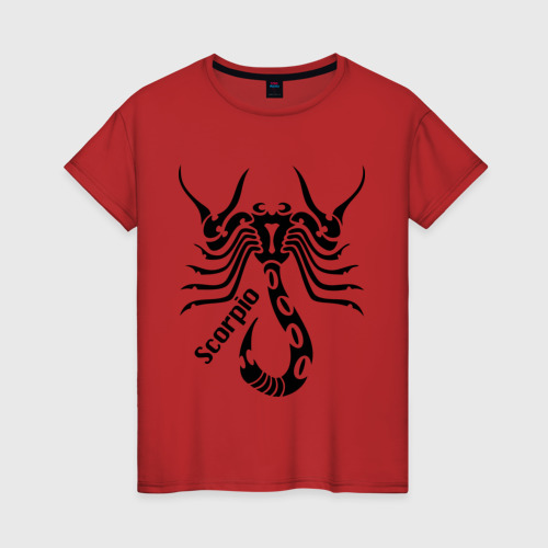 Женская футболка хлопок Scorpio, цвет красный