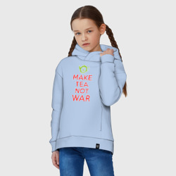 Детское худи Oversize хлопок Make tea not war - фото 2