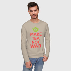 Мужской лонгслив хлопок Make tea not war - фото 2