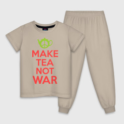 Детская пижама хлопок Make tea not war