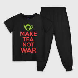 Детская пижама хлопок Make tea not war