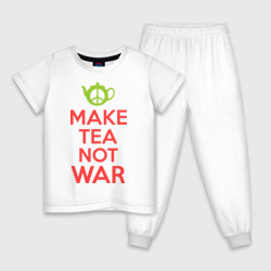 Детская пижама хлопок Make tea not war