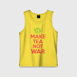 Детская майка хлопок Make tea not war