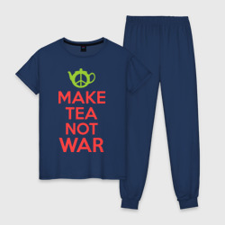 Женская пижама хлопок Make tea not war