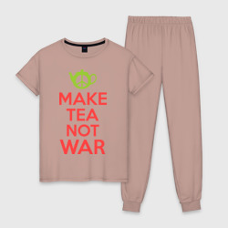 Женская пижама хлопок Make tea not war