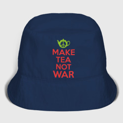 Женская панама хлопок Make tea not war