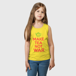 Детская майка хлопок Make tea not war - фото 2