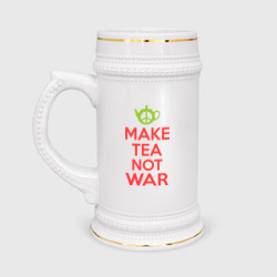 Кружка пивная Make tea not war