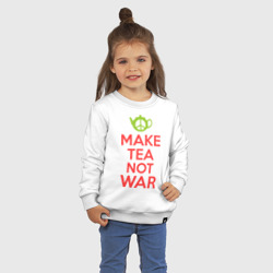 Детский свитшот хлопок Make tea not war - фото 2