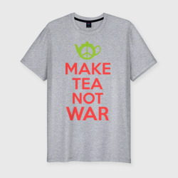 Make tea not war – Футболка приталенная из хлопка с принтом купить