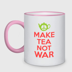 Кружка двухцветная Make tea not war