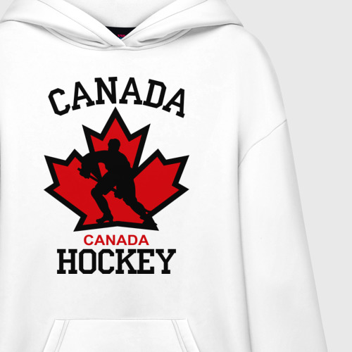 Худи SuperOversize хлопок Канада хоккей Canada Hockey, цвет белый - фото 3