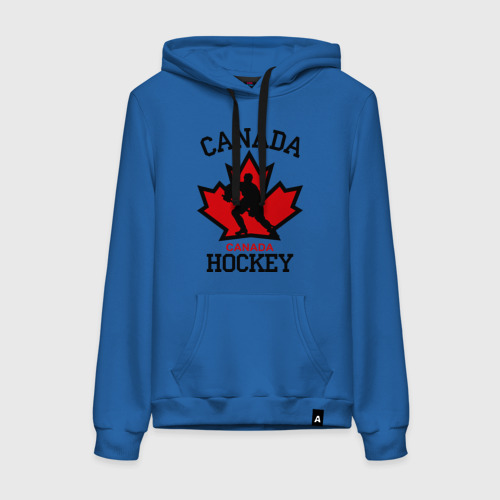 Женская толстовка хлопок Канада хоккей Canada Hockey, цвет синий