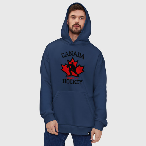 Худи SuperOversize хлопок Канада хоккей Canada Hockey, цвет темно-синий - фото 5