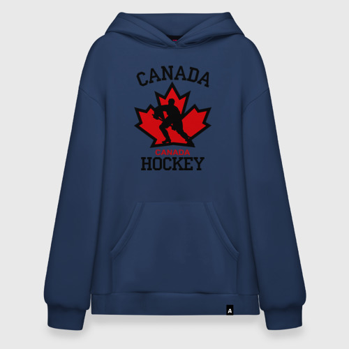 Худи SuperOversize хлопок Канада хоккей Canada Hockey, цвет темно-синий