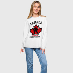 Женский лонгслив oversize хлопок Канада хоккей Canada Hockey - фото 2