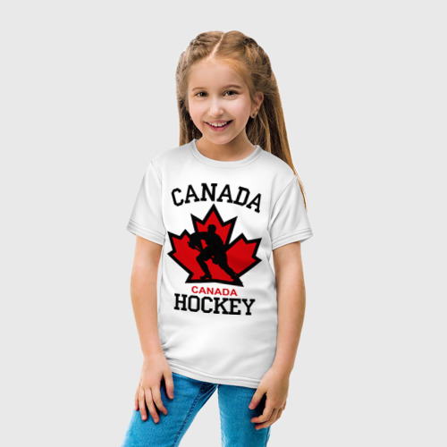 Детская футболка хлопок Канада хоккей Canada Hockey, цвет белый - фото 5