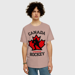 Мужская футболка хлопок Oversize Канада хоккей Canada Hockey - фото 2