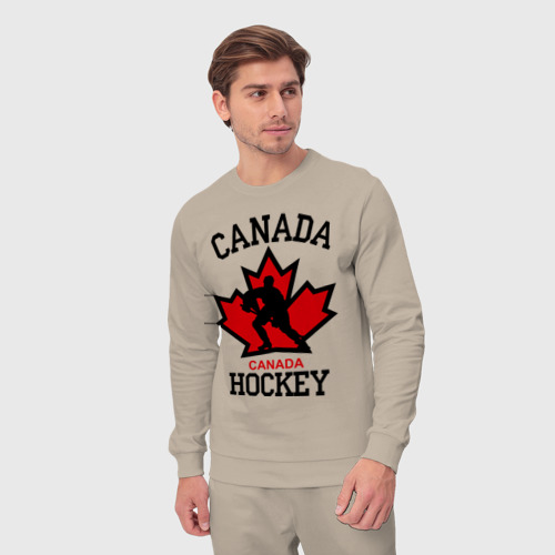 Мужской костюм хлопок Канада хоккей Canada Hockey, цвет миндальный - фото 5